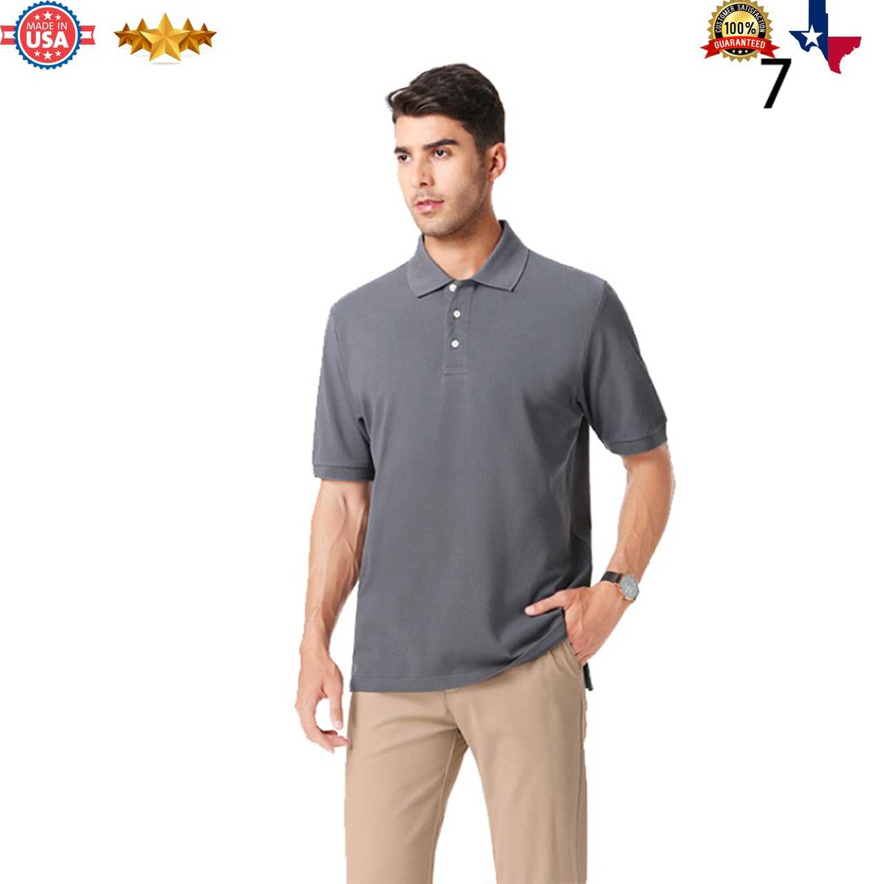 Relaxed-Fit Short Sleeve Polo Soft fabric, Classic, Slim-fit | RADYAN®